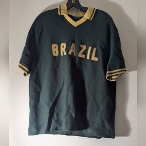 Ambercrombie And Fitch Brazil Soccer Jersey Sweater Size Large